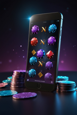 Smartfon z aplikacją Nnv Casino